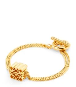 LOEWE Gold-Plated Anagram Bracelet Bracelets