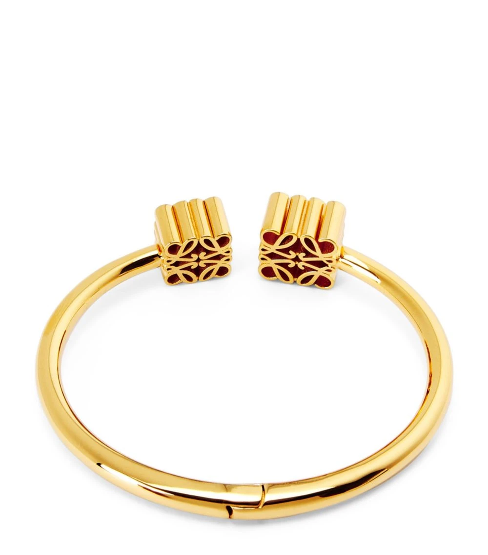 LOEWE Gold-Plated Anagram Cuff Bangle Bracelets 3 LOEWE Gold-Plated Anagram Cuff Bangle Bracelets - Image 2