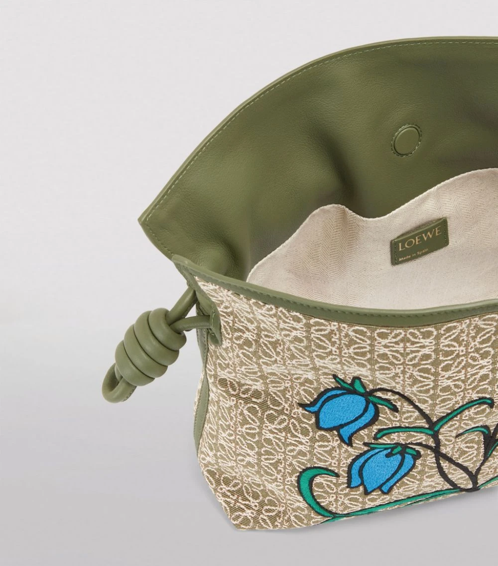 LOEWE Herbarium Flamenco Clutch Bag GREEN/AVOCADO GREEN Clutch Bags 7 LOEWE Herbarium Flamenco Clutch Bag GREEN/AVOCADO GREEN Clutch Bags - Image 5