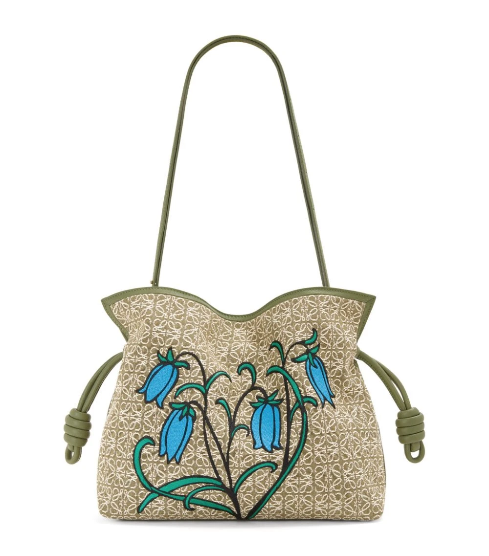 LOEWE Herbarium Flamenco Clutch Bag GREEN/AVOCADO GREEN Clutch Bags 3 LOEWE Herbarium Flamenco Clutch Bag GREEN/AVOCADO GREEN Clutch Bags