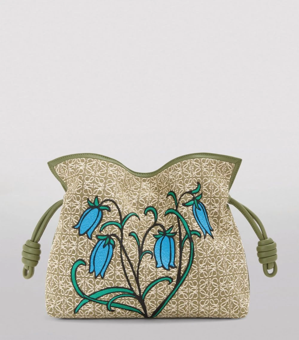 LOEWE Herbarium Flamenco Clutch Bag GREEN/AVOCADO GREEN Clutch Bags 4 LOEWE Herbarium Flamenco Clutch Bag GREEN/AVOCADO GREEN Clutch Bags - Image 2