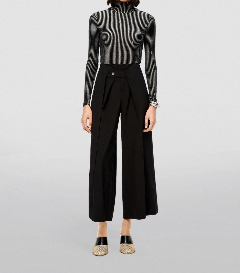 LOEWE High-Neck Long-Sleeved Top BLACK Blouses 4 LOEWE High-Neck Long-Sleeved Top BLACK Blouses - Image 2