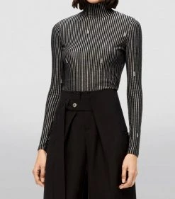 LOEWE High-Neck Long-Sleeved Top BLACK Blouses 9 LOEWE High-Neck Long-Sleeved Top BLACK Blouses -LOEWE Sales loewe high neck long sleeved top 17582089 37439329 1000