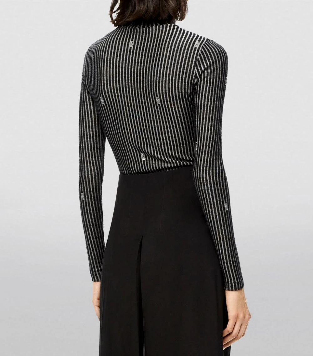 LOEWE High-Neck Long-Sleeved Top BLACK Blouses 6 LOEWE High-Neck Long-Sleeved Top BLACK Blouses - Image 4