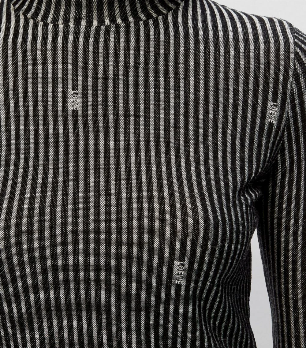 LOEWE High-Neck Long-Sleeved Top BLACK Blouses 7 LOEWE High-Neck Long-Sleeved Top BLACK Blouses - Image 5