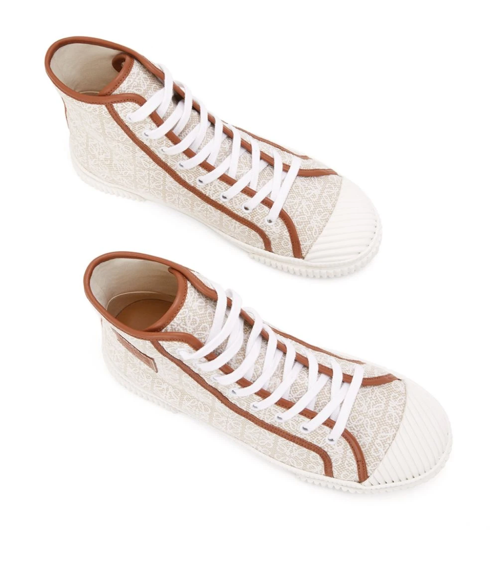 LOEWE High-Top Anagram Sneakers NATURAL/WHITE High-Top Sneakers 5 LOEWE High-Top Anagram Sneakers NATURAL/WHITE High-Top Sneakers - Image 3