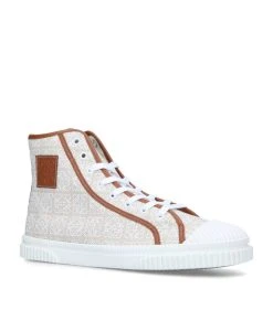 LOEWE High-Top Anagram Sneakers BEIGE High-Top Sneakers