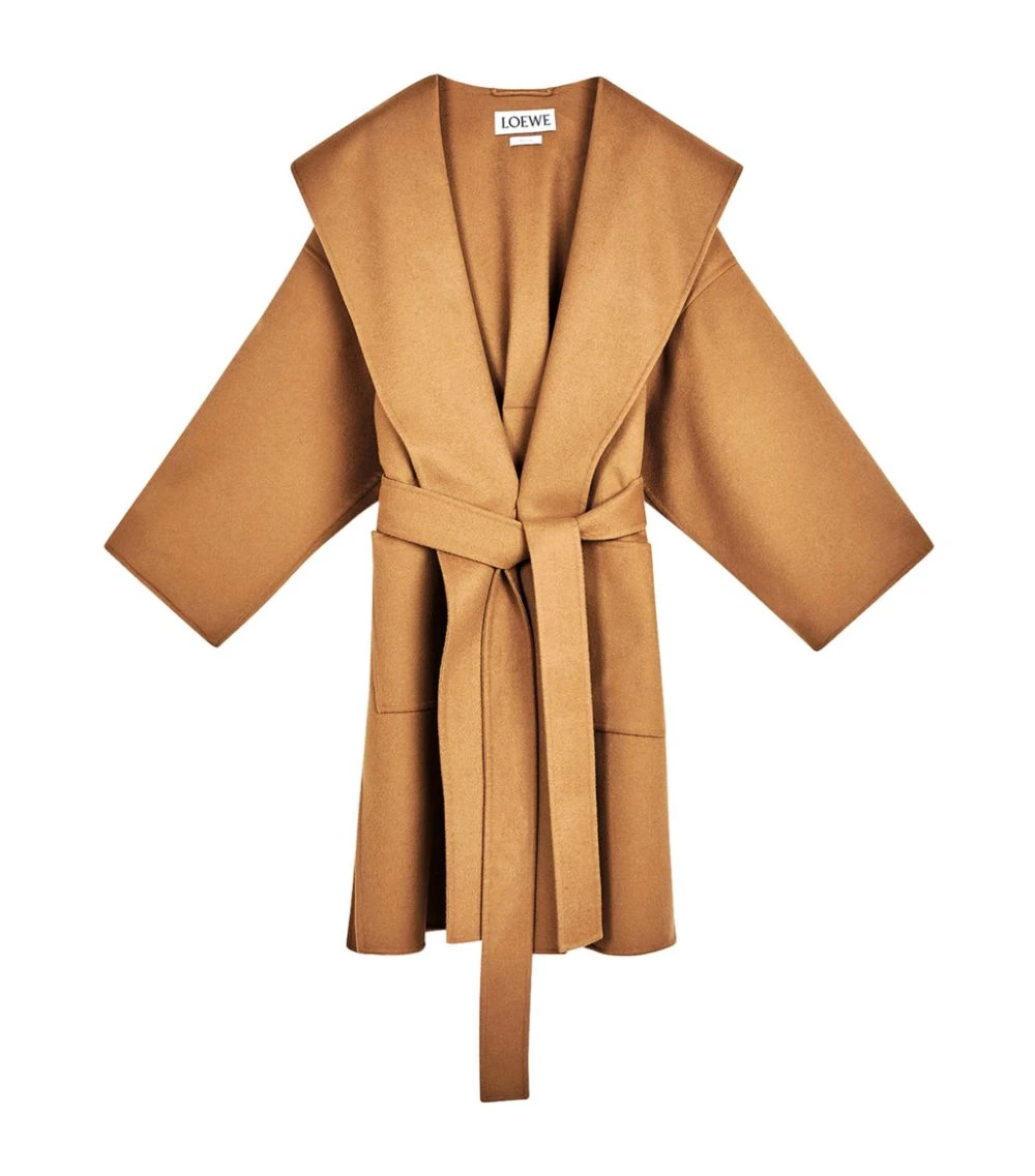 LOEWE Hooded Belted Coat 3150 Wrap Coats 3 LOEWE Hooded Belted Coat 3150 Wrap Coats