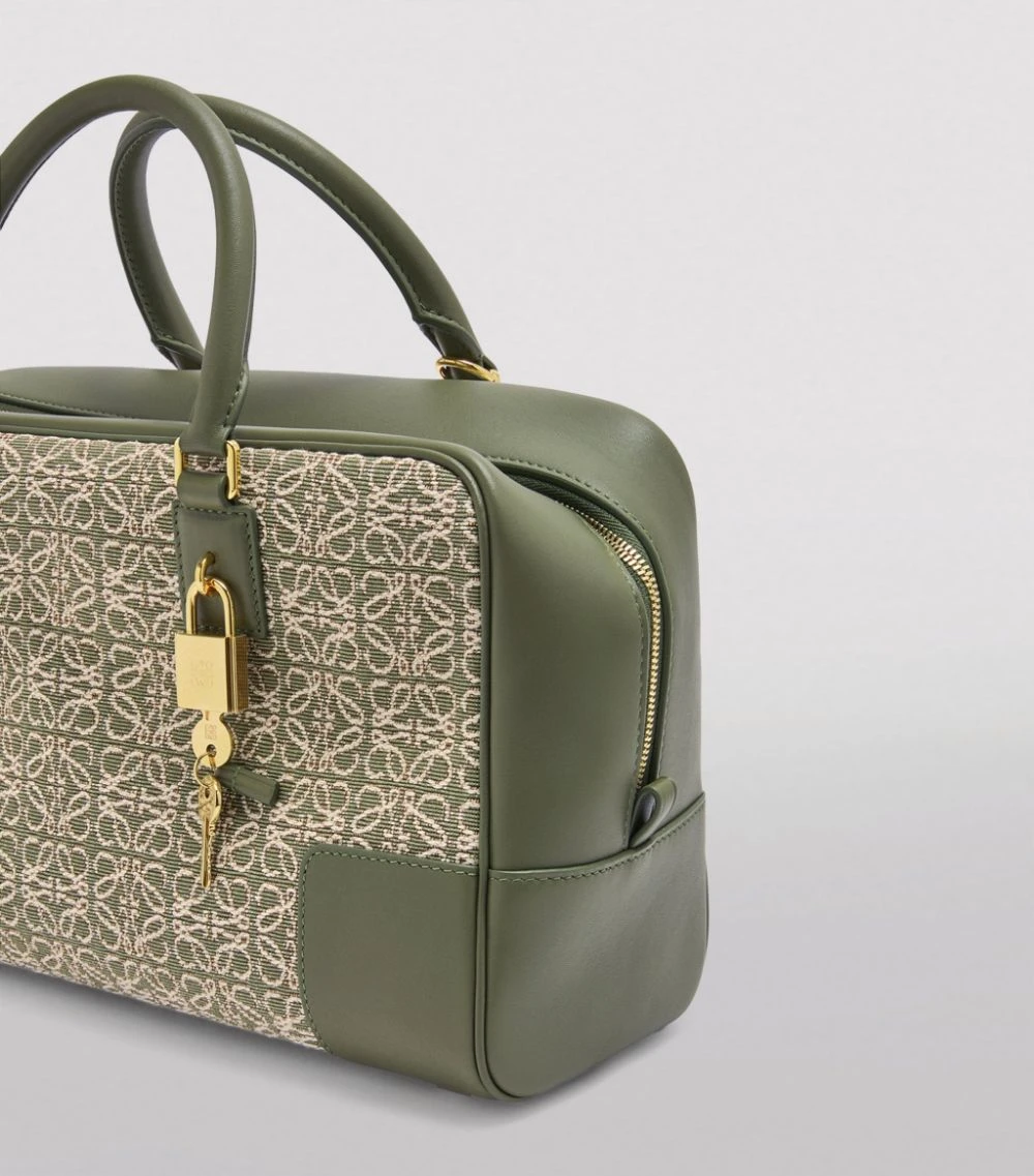 LOEWE Jacquard Amazona 28 Bag GREEN/AVOCADO GREEN Top Handle Bags 8 LOEWE Jacquard Amazona 28 Bag GREEN/AVOCADO GREEN Top Handle Bags - Image 6