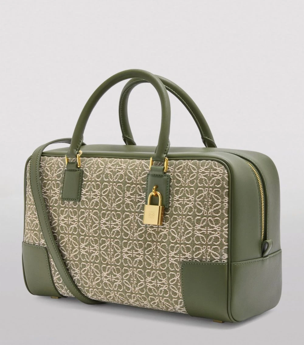 LOEWE Jacquard Amazona 28 Bag GREEN/AVOCADO GREEN Top Handle Bags 5 LOEWE Jacquard Amazona 28 Bag GREEN/AVOCADO GREEN Top Handle Bags - Image 3