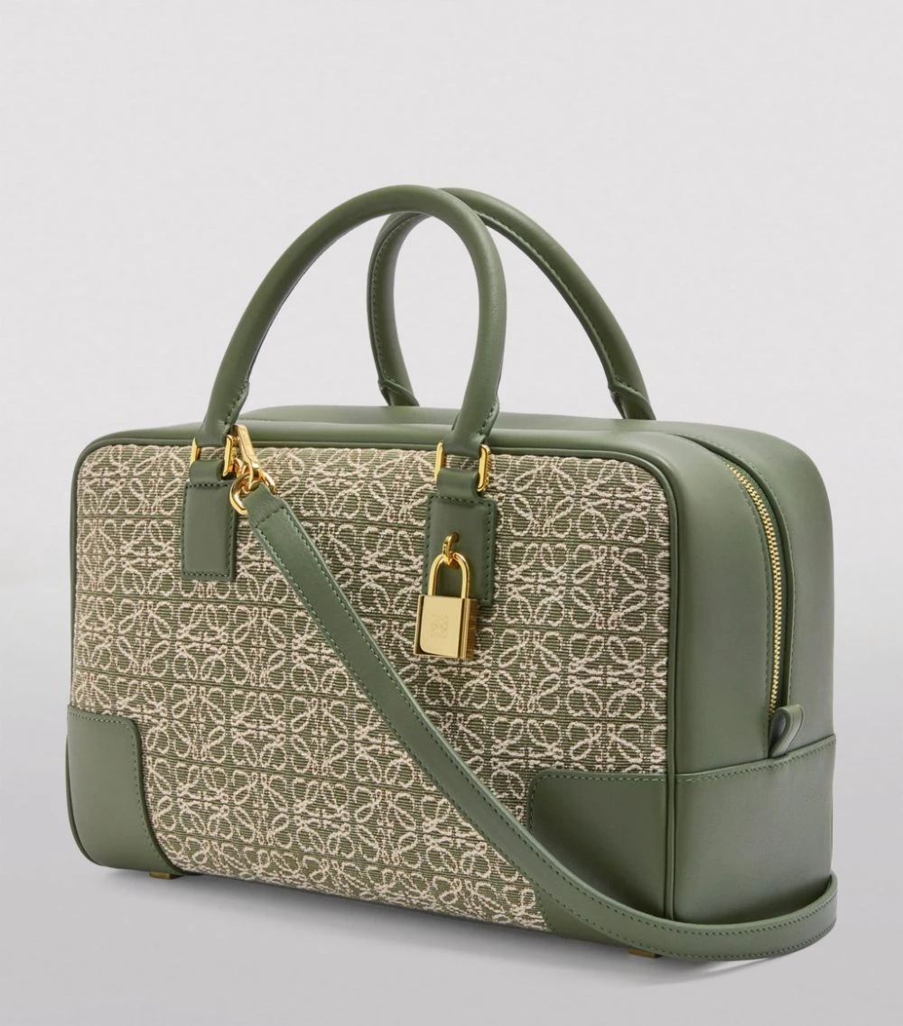 LOEWE Jacquard Amazona 28 Bag GREEN/AVOCADO GREEN Top Handle Bags 4 LOEWE Jacquard Amazona 28 Bag GREEN/AVOCADO GREEN Top Handle Bags - Image 2