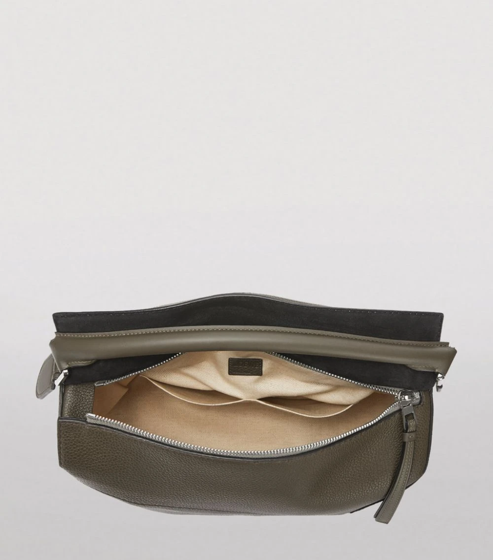 LOEWE Large Leather Puzzle Edge Bag DARK KHAKI GREEN Holdalls 8 LOEWE Large Leather Puzzle Edge Bag DARK KHAKI GREEN Holdalls - Image 6