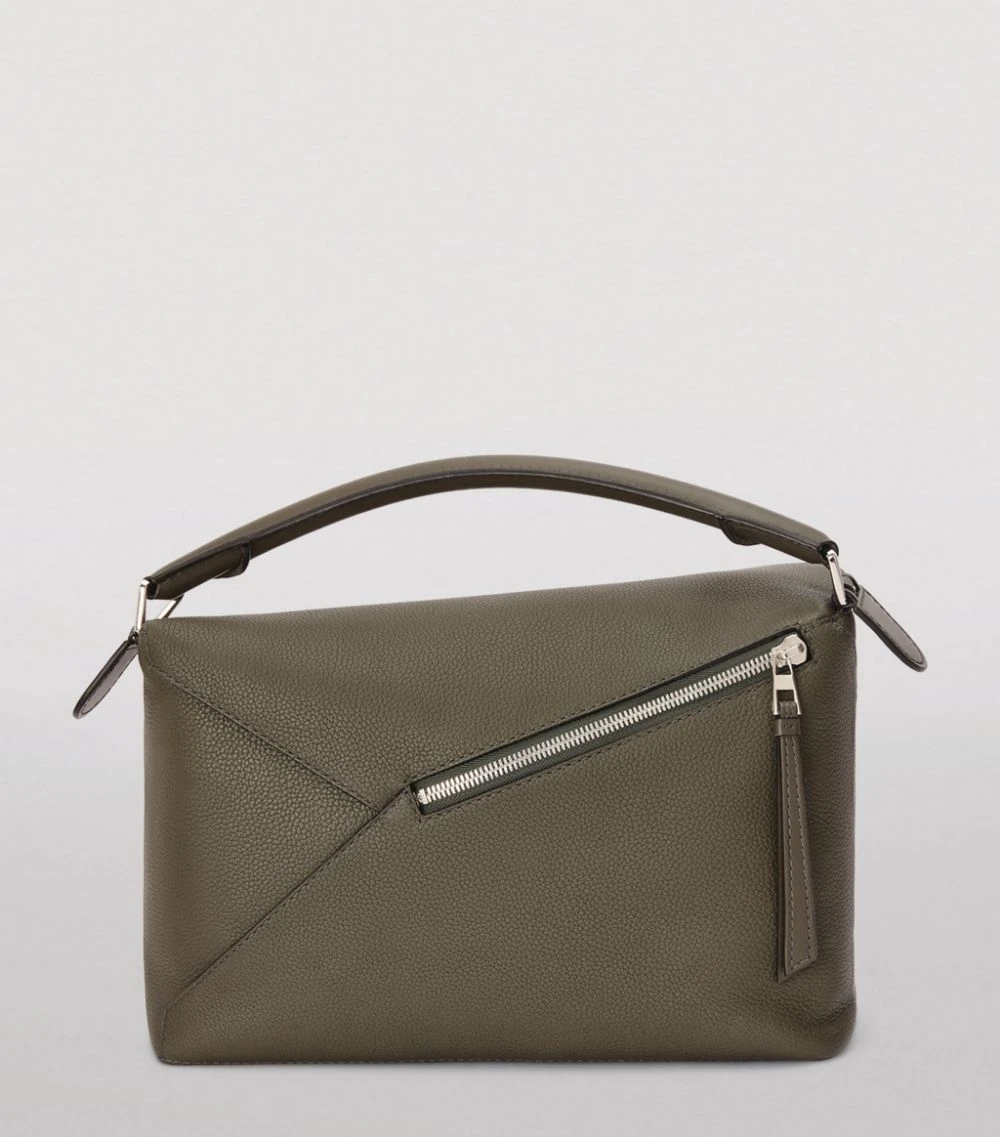 LOEWE Large Leather Puzzle Edge Bag DARK KHAKI GREEN Holdalls 5 LOEWE Large Leather Puzzle Edge Bag DARK KHAKI GREEN Holdalls - Image 3