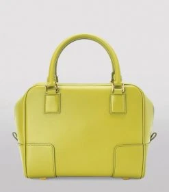 LOEWE Leather Amazona 19 Top-Handle Bag LIME YELLOW Top Handle Bags -LOEWE Sales loewe leather amazona 19 top handle bag 17339609 35659529 1000