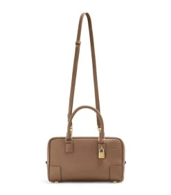 LOEWE Leather Amazona 23 Top-Handle Bag CACAO Top Handle Bags