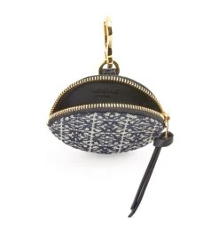 LOEWE Leather Anagram Cookie Charm Purse NAVY/BLACK Purses -LOEWE Sales loewe leather anagram cookie charm purse 17581310 36550186 1000