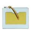 LOEWE Leather Anagram Square Card Holder CRYSTAL BLUE/LIME Card Holders -LOEWE Sales loewe leather anagram square card holder 17582270 36548343 1000