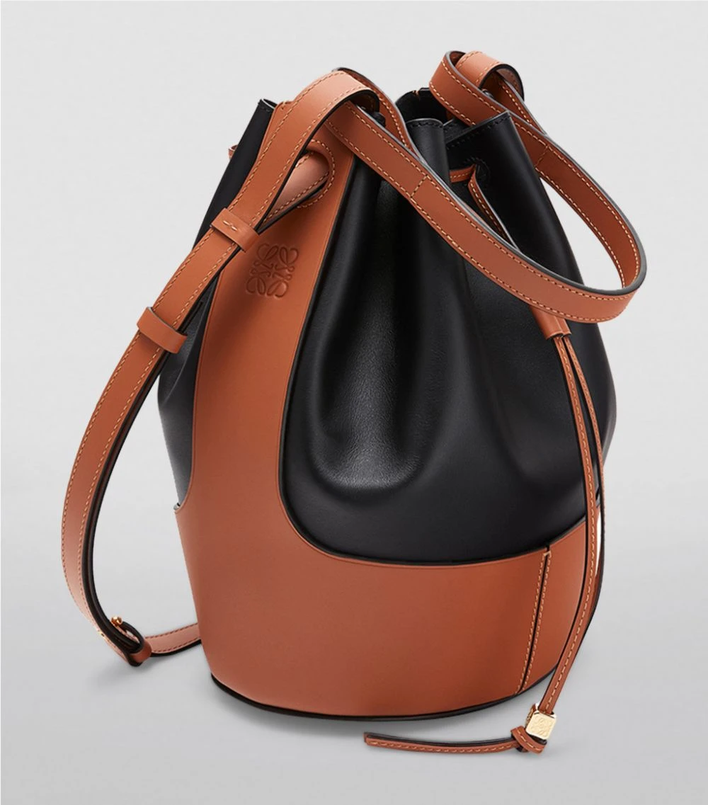 LOEWE Leather Balloon Bag BLACK/TAN Bucket Bags 4 LOEWE Leather Balloon Bag BLACK/TAN Bucket Bags - Image 2