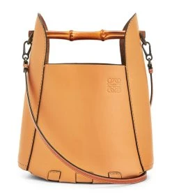 LOEWE Leather Bamboo Bucket Bag HONEY Bucket Bags