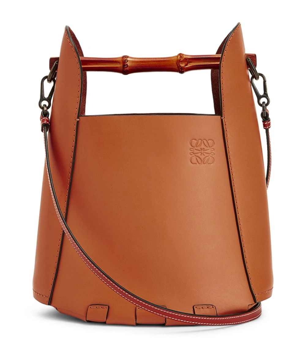 LOEWE Leather Bamboo Bucket Bag TAN Bucket Bags 3 LOEWE Leather Bamboo Bucket Bag TAN Bucket Bags