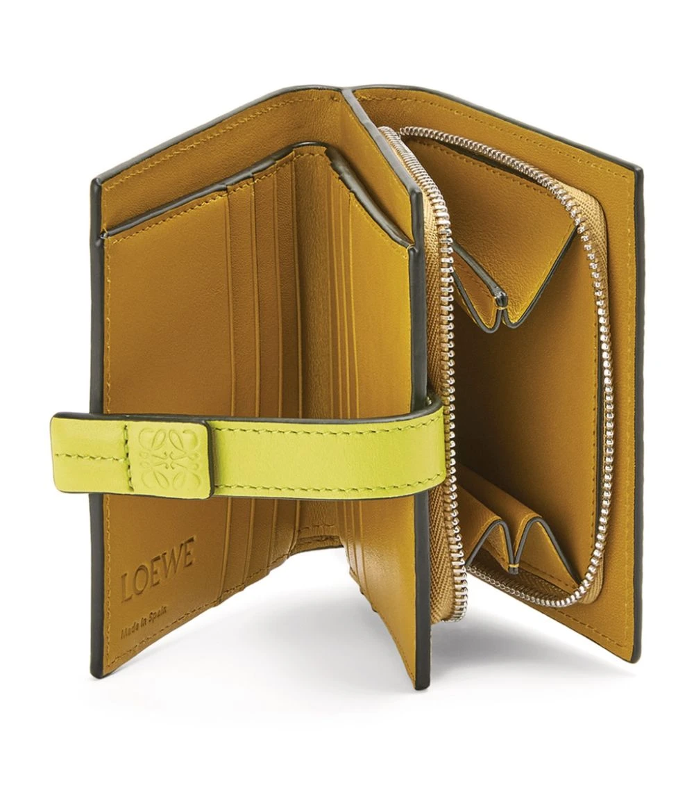 LOEWE Leather Compact Bifold Wallet CRYSTAL BLUE/LIME Wallets 5 LOEWE Leather Compact Bifold Wallet CRYSTAL BLUE/LIME Wallets - Image 3