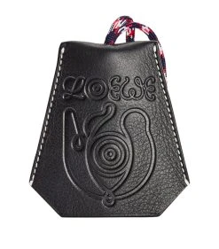 LOEWE Leather Contrast-Cord Keyring BLACK Jewellery