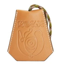 LOEWE Leather Contrast-Cord Keyring HONEY Jewellery