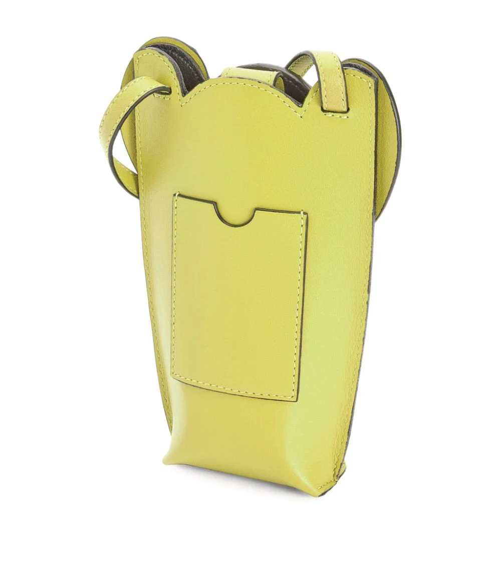 LOEWE Leather Elephant Pocket Bag LIME YELLOW Mini Bags 4 LOEWE Leather Elephant Pocket Bag LIME YELLOW Mini Bags - Image 2