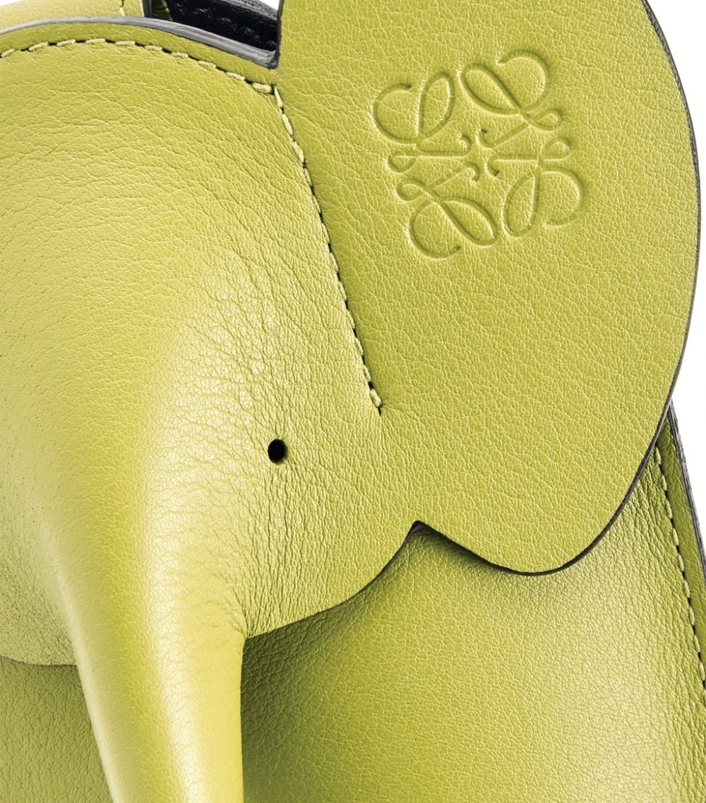 LOEWE Leather Elephant Pocket Bag LIME YELLOW Mini Bags 6 LOEWE Leather Elephant Pocket Bag LIME YELLOW Mini Bags - Image 4