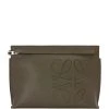 LOEWE Leather Embossed Anagram T Pouch DARK KHAKI GREEN Pouches 2 LOEWE Leather Embossed Anagram T Pouch DARK KHAKI GREEN Pouches -LOEWE Sales loewe leather embossed anagram t pouch 17455002 36071658 1000