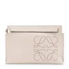 LOEWE Leather Mini T Pouch LIGHT OAT/TAN Pouches -LOEWE Sales loewe leather mini t pouch 17052803 34065989 1000