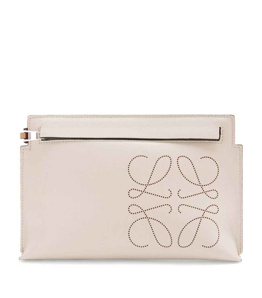 LOEWE Leather Mini T Pouch LIGHT OAT/TAN Pouches 3 LOEWE Leather Mini T Pouch LIGHT OAT/TAN Pouches