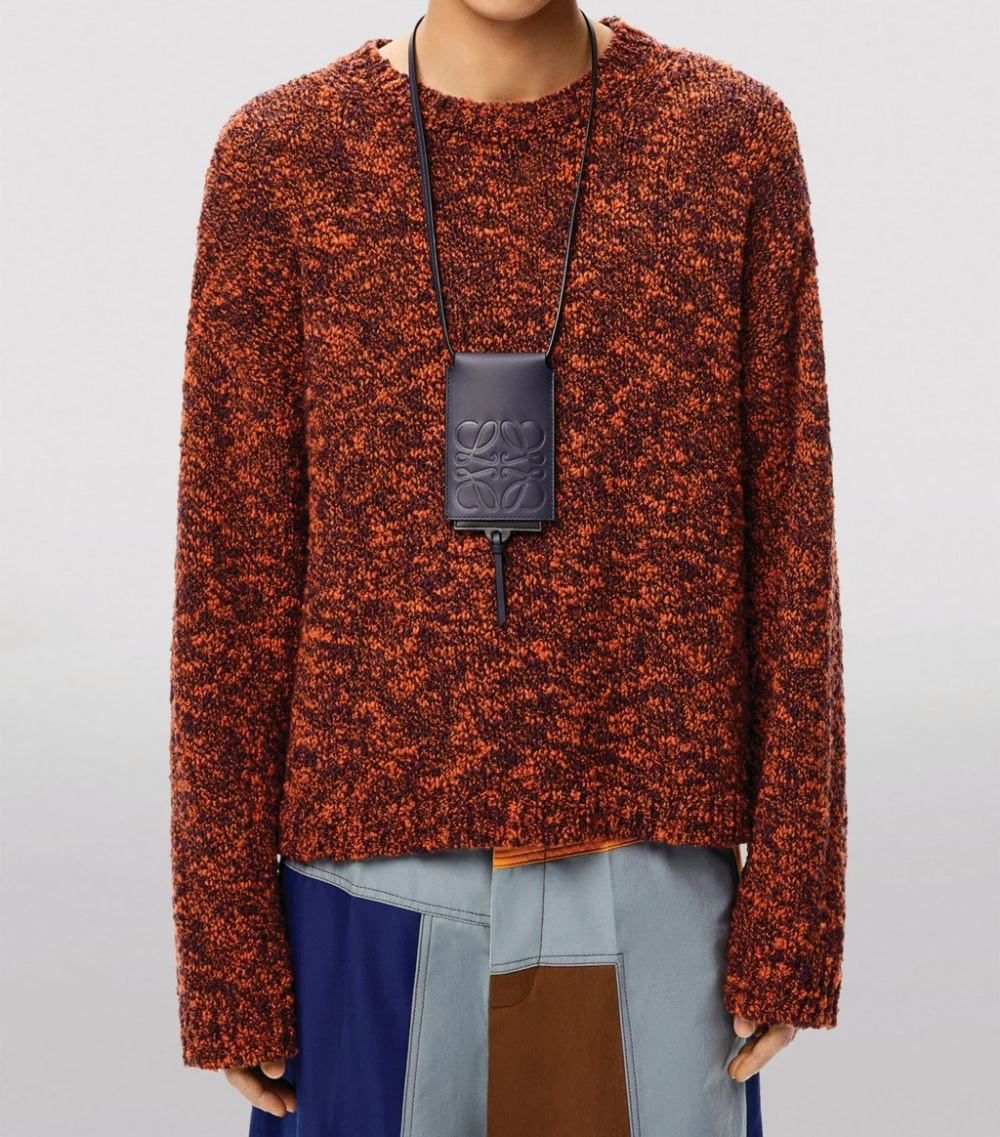 LOEWE Leather Neck Card Holder MIDNIGHT BLUE Cardholders 5 LOEWE Leather Neck Card Holder MIDNIGHT BLUE Cardholders - Image 3