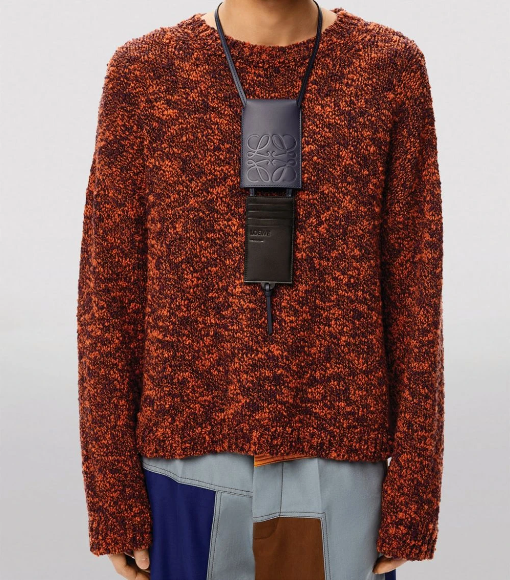 LOEWE Leather Neck Card Holder MIDNIGHT BLUE Cardholders 6 LOEWE Leather Neck Card Holder MIDNIGHT BLUE Cardholders - Image 4