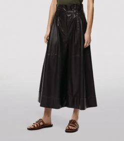 LOEWE Leather Paperbag-Waist Culotte Trousers BLACK/BROWN Leather Trousers 9 LOEWE Leather Paperbag-Waist Culotte Trousers BLACK/BROWN Leather Trousers -LOEWE Sales loewe leather paperbag waist culotte trousers 16932269 33635848 1000