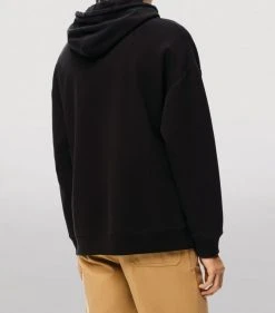 LOEWE Leather-Patch Anagram Hoodie BLACK Hoodies 10 LOEWE Leather-Patch Anagram Hoodie BLACK Hoodies -LOEWE Sales loewe leather patch anagram hoodie 16931353 33638105 1000