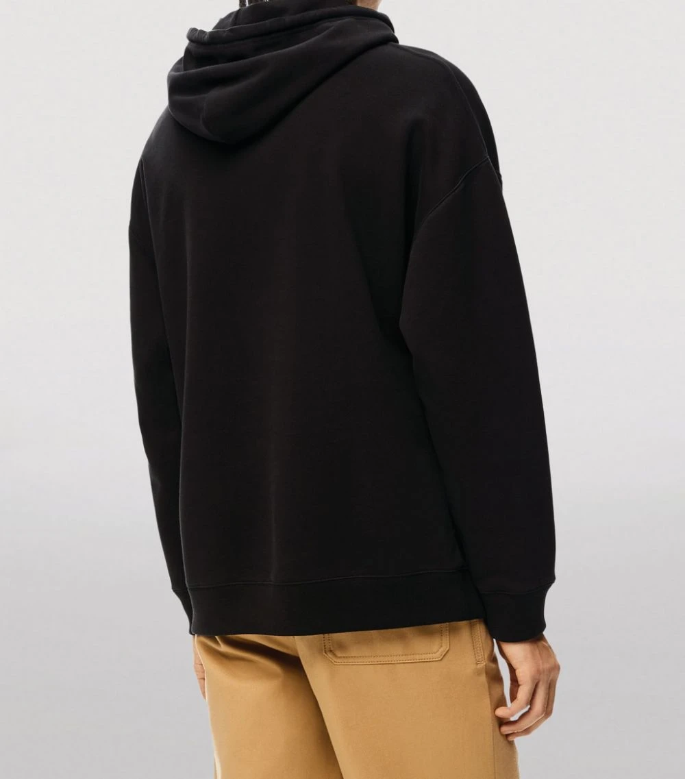 LOEWE Leather-Patch Anagram Hoodie BLACK Hoodies 6 LOEWE Leather-Patch Anagram Hoodie BLACK Hoodies - Image 4