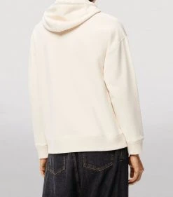LOEWE Leather-Patch Anagram Hoodie white ash Hoodies -LOEWE Sales loewe leather patch anagram hoodie 16932267 33637296 1000