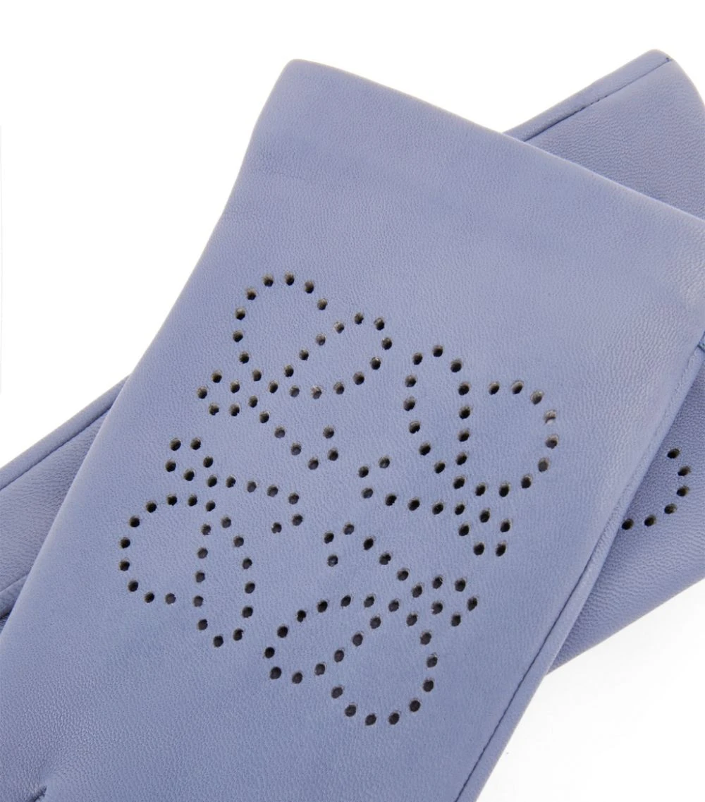 LOEWE Leather Perforated Anagram Gloves ATLANTIC BLUE 5 LOEWE Leather Perforated Anagram Gloves ATLANTIC BLUE - Image 3