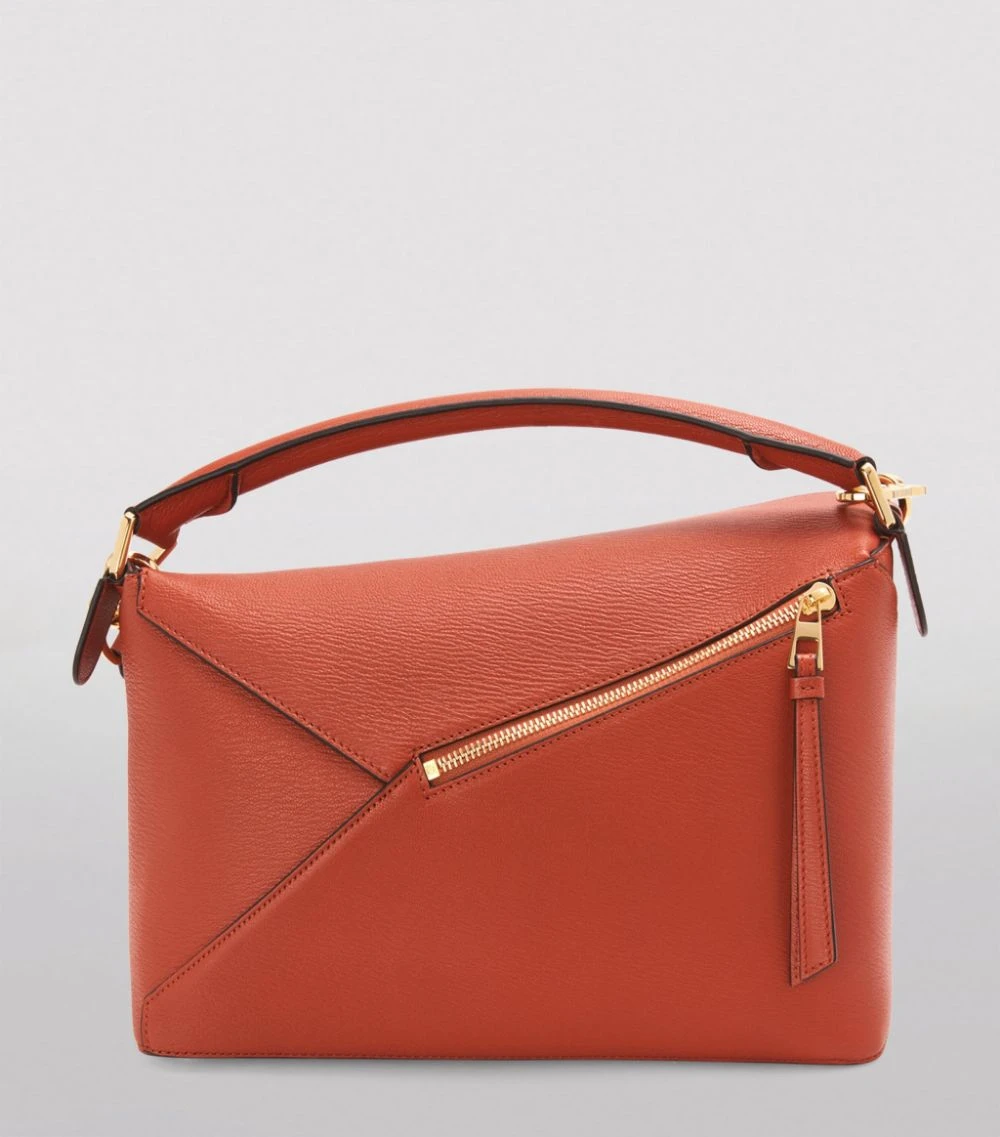 LOEWE Leather Puzzle Bag RED ORANGE Shoulder Bags 5 LOEWE Leather Puzzle Bag RED ORANGE Shoulder Bags - Image 3
