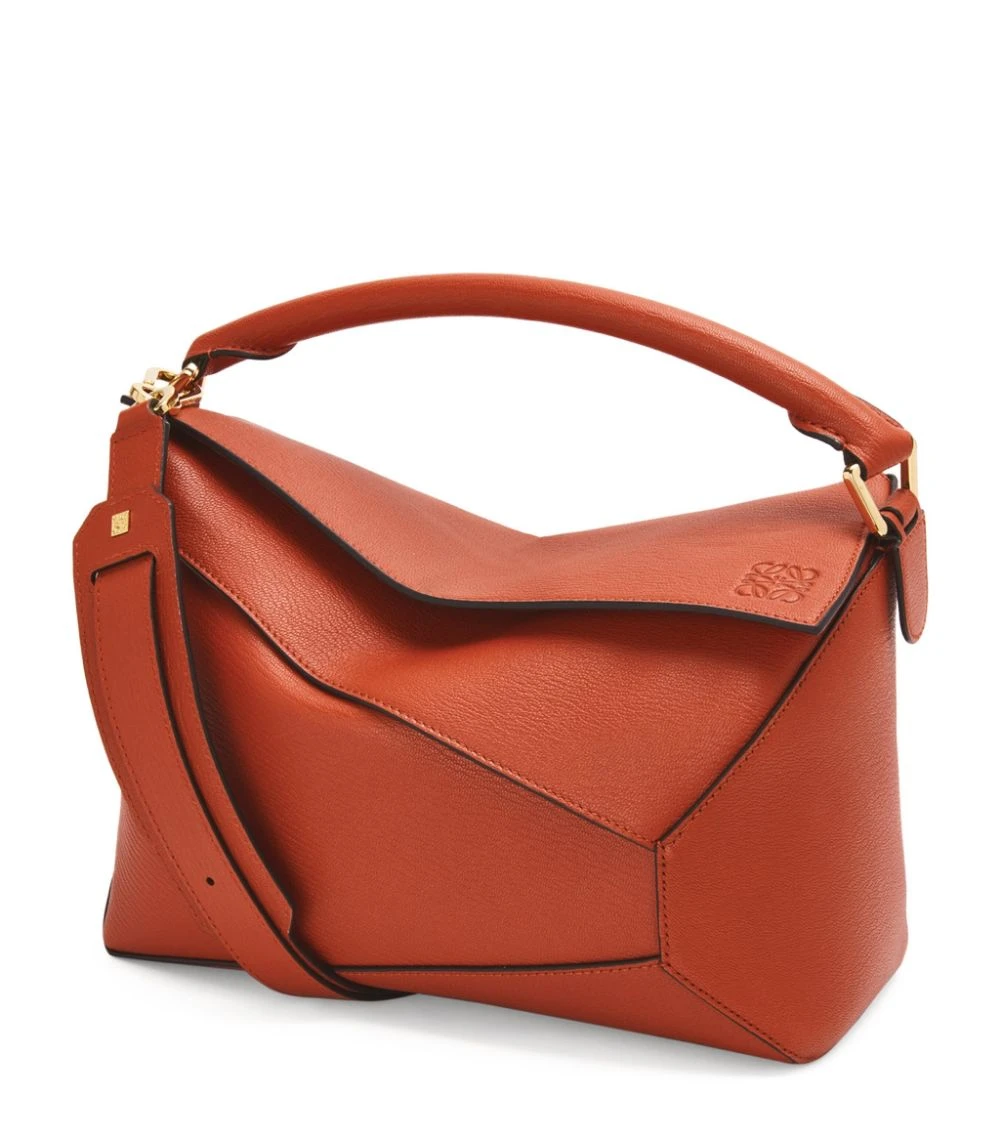 LOEWE Leather Puzzle Bag RED ORANGE Shoulder Bags 3 LOEWE Leather Puzzle Bag RED ORANGE Shoulder Bags
