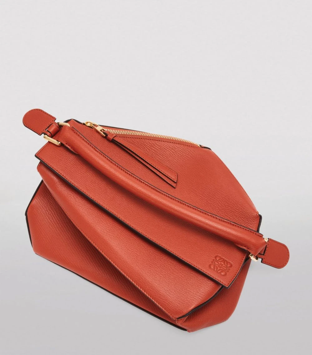 LOEWE Leather Puzzle Bag RED ORANGE Shoulder Bags 8 LOEWE Leather Puzzle Bag RED ORANGE Shoulder Bags - Image 6