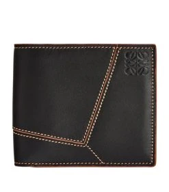 LOEWE Sales 40 LOEWE Leather Puzzle Bifold Wallet BLACK Wallets