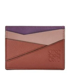 LOEWE Leather Puzzle Card Holder DARK BLUSH/DARK RUST Card Holders