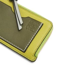 LOEWE Leather Puzzle Card Holder LIME YELLOW/AVOCADO Card Holders -LOEWE Sales loewe leather puzzle card holder 17581398 36788076 1000