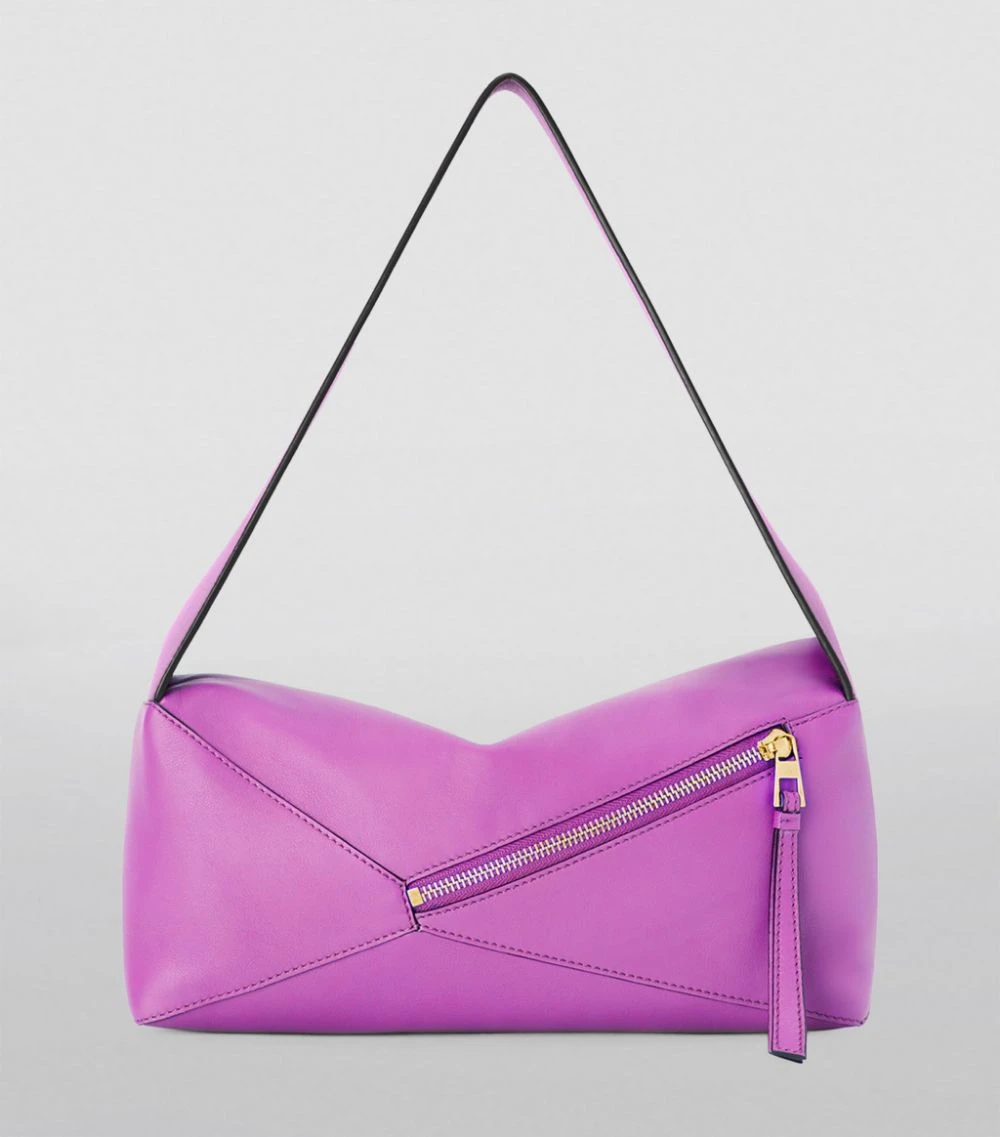 LOEWE Leather Puzzle Hobo Shoulder Bag BRIGHT PURPLE Shoulder Bags 5 LOEWE Leather Puzzle Hobo Shoulder Bag BRIGHT PURPLE Shoulder Bags - Image 3