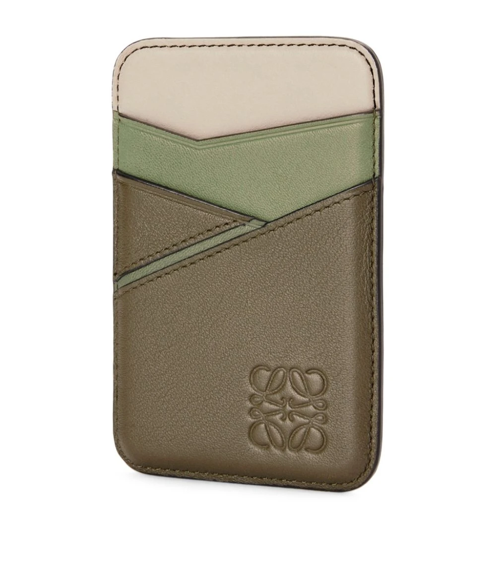 LOEWE Leather Puzzle Magnet Card Holder AUTUMN GREEN/AVOCADO Card Holders 4 LOEWE Leather Puzzle Magnet Card Holder AUTUMN GREEN/AVOCADO Card Holders - Image 2