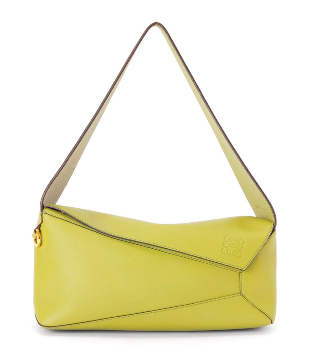 LOEWE Leather Puzzle Shoulder Bag LIME YELLOW Shoulder Bags 3 LOEWE Leather Puzzle Shoulder Bag LIME YELLOW Shoulder Bags