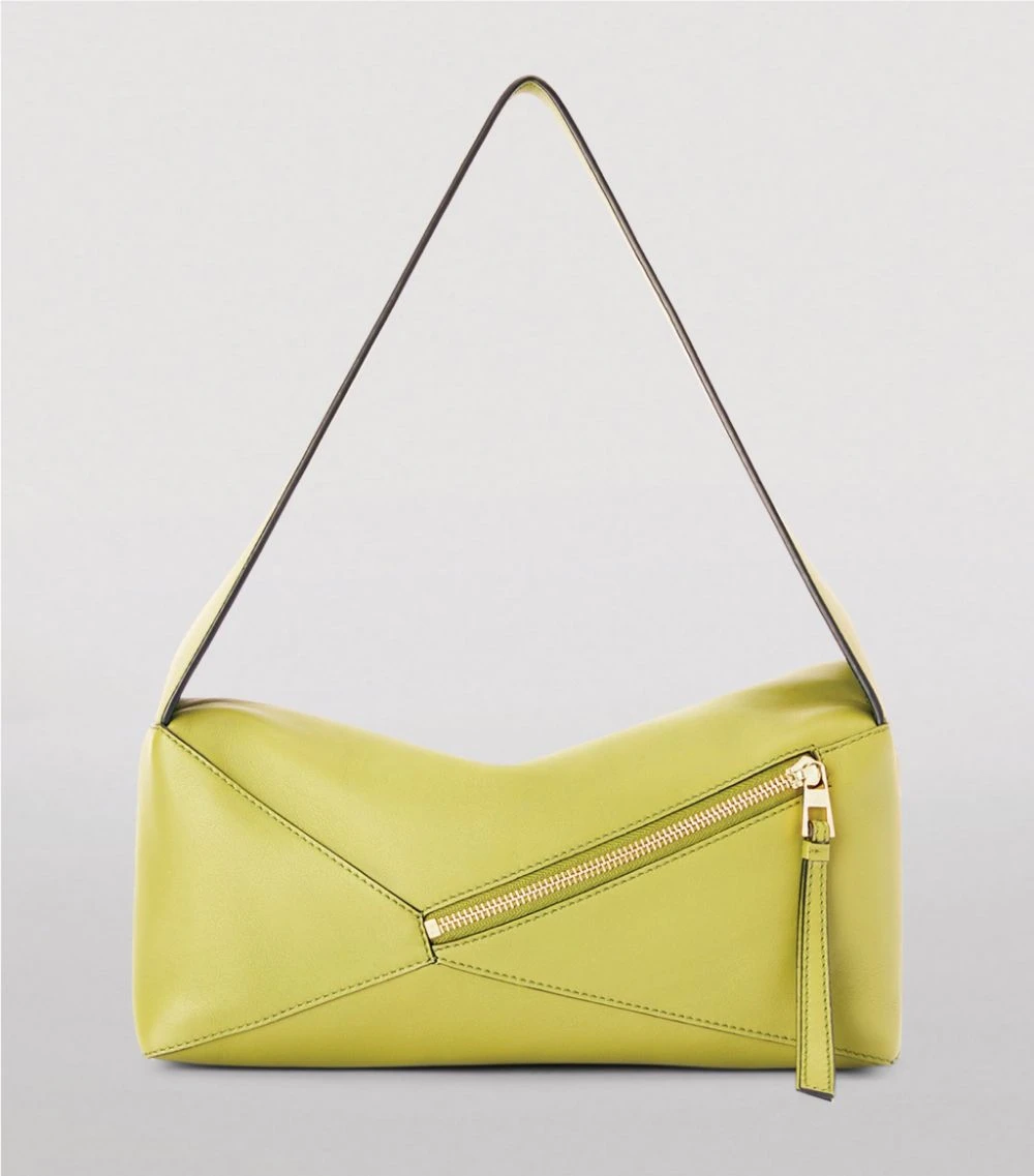 LOEWE Leather Puzzle Shoulder Bag LIME YELLOW Shoulder Bags 4 LOEWE Leather Puzzle Shoulder Bag LIME YELLOW Shoulder Bags - Image 2