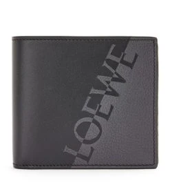 LOEWE Leather Signature Bifold Wallet ANTHRACITE/BLACK Wallets